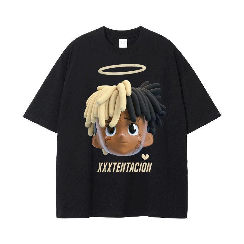 [COSCHIC]Heavyweight Trendy National Printed Cotton Tee