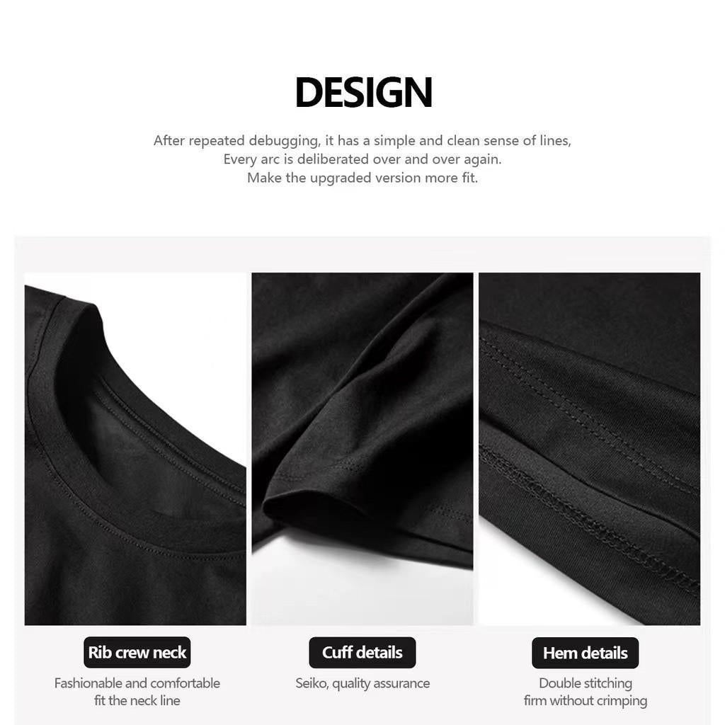 [COSCHIC]Abstract Art-Inspired Black White Trendy Tee