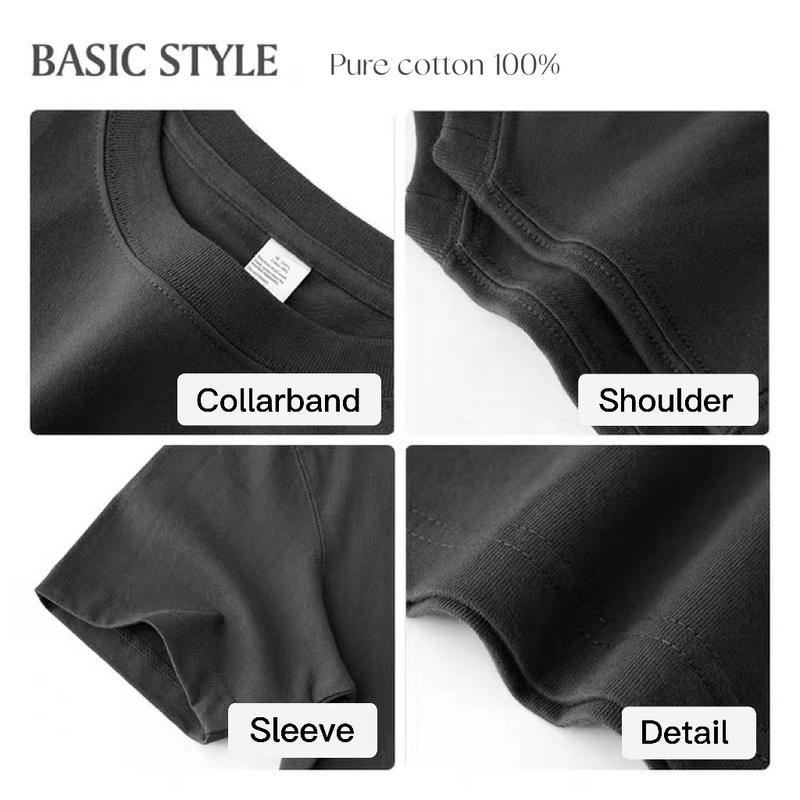 [COSCHIC]AUNVS logo tee tee lelaki uniqlo plain shirt chill fit streetwear