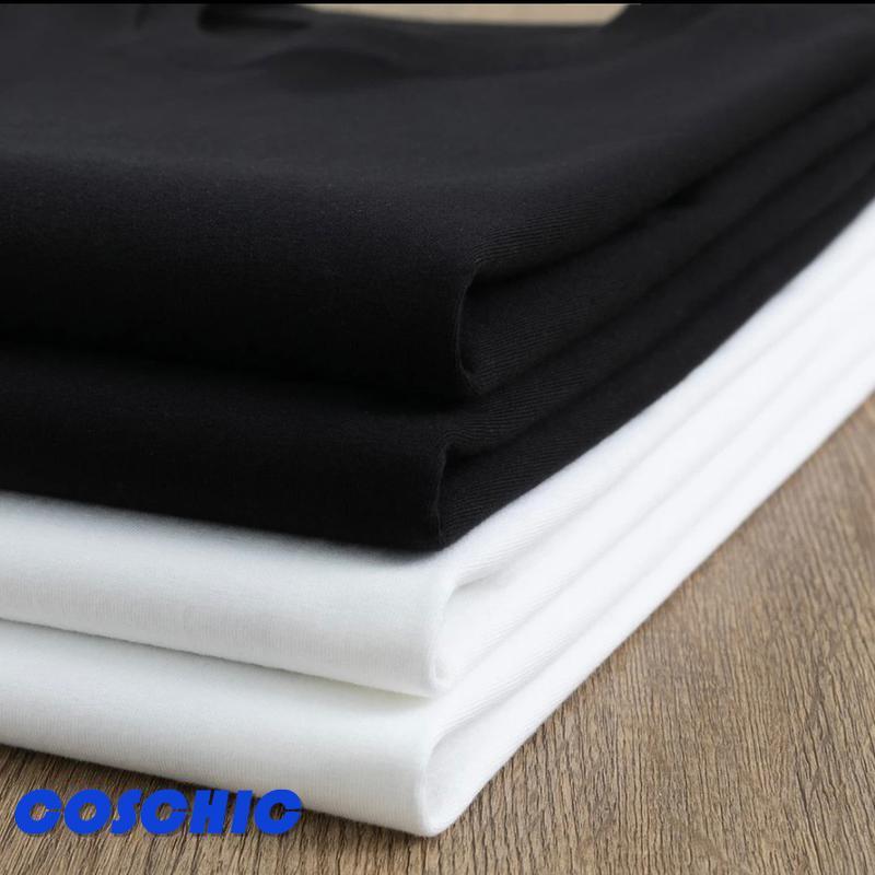 [COSCHIC]A Flame Logo Tee printed bold tee uniqlo plus size flannel shirt dude