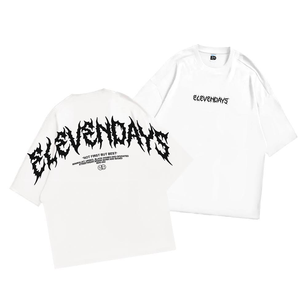 [COSCHIC]Elevendays Edgy Pink White Oversized T-Shirt