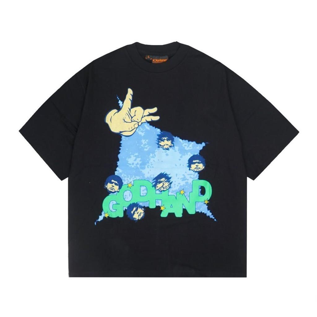 [COSCHIC]Kkonhave Maradona Black Oversized Statement Tee